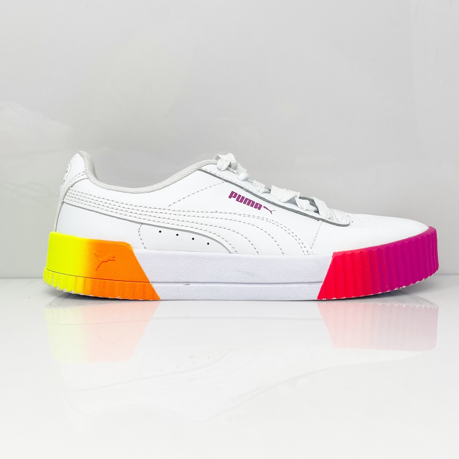 

Puma Girls Carina 385751-01 Белая Повседневная Обувь Кроссовки Размер 4.5C, Белый, Carina
