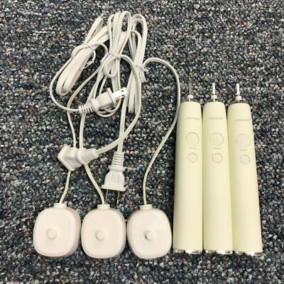 Set of 3 Mornwell Sonic Electric Toothbrush with 2 Minute Timer - USED condition
