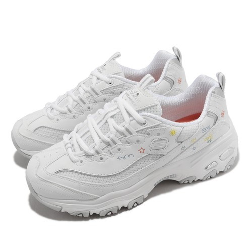 

Skechers D Lites White Grey Women Casual Lifestyle Shoes Кроссовки 896155-WHT, Белый, D Lites