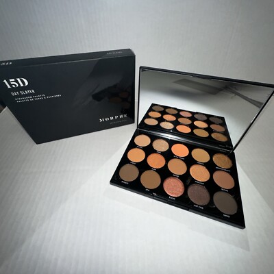 BONUS Morphe 15D Eyeshadow Palette Day Slayer PLUS Morphe Eye Brush Kit BOTH NIB
