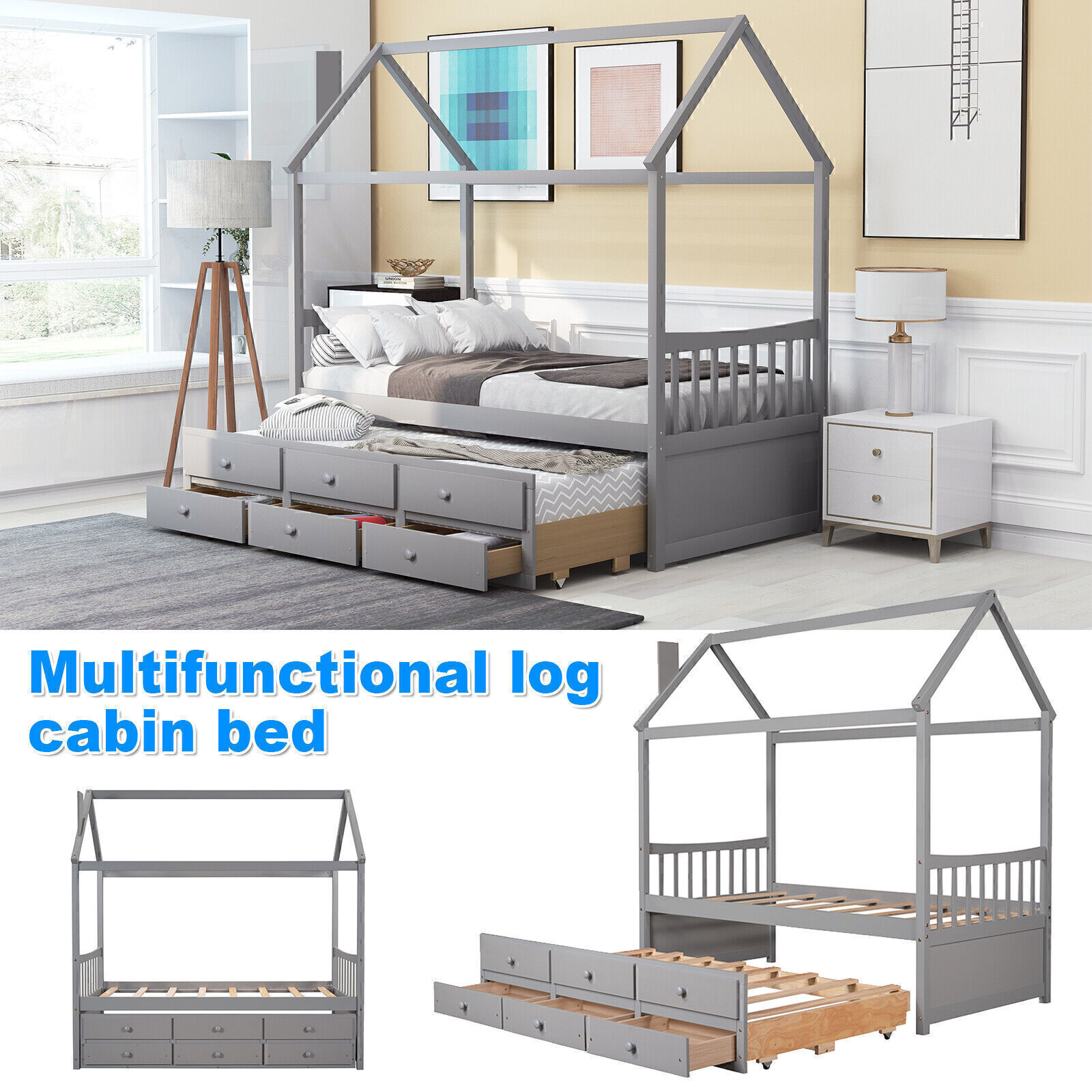 With Trundle And 3 Storage Drawers For Bedroom