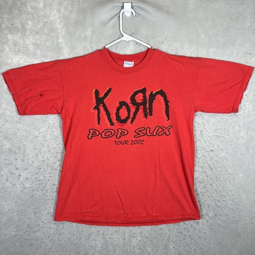 A1 Vintage 2002 Korn x Disturbed Band Pop Sux Tour Adult XL