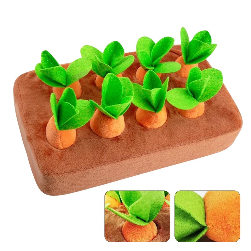 Interactive Dog Carrot Plush Toy Interactive Squeak Dog Toys