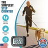 3D Pedometer for Walking, Simple and Accurate Step Counter with Extra Large Display and Long Battery Life, for Women Men Kids Seniors