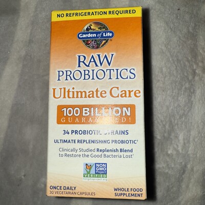 Garden of Life RAW Probiotics Ultimate Care Shelf Stable 30 Capsules