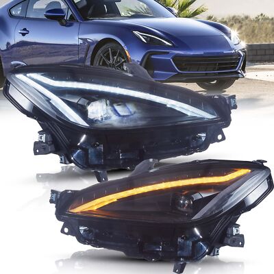 Pair LED Headlights For 2021-24 Toyota GR86 /Subaru BRZ 2ndGen ZN8/ZD8 DRL Sets