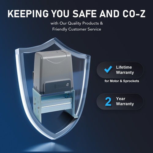 CO-Z 3300lbs Automatic Sliding Gate Opener Electric Operator with 2 Remotes