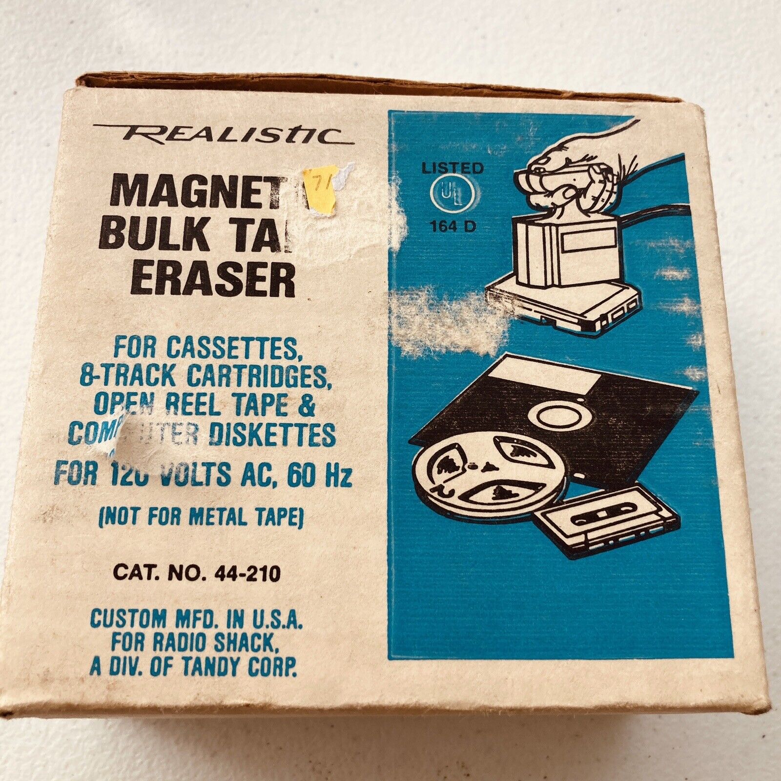 Vtg Magnetic Bulk Tape Eraser By Realistic / Radio Shack #44-210
