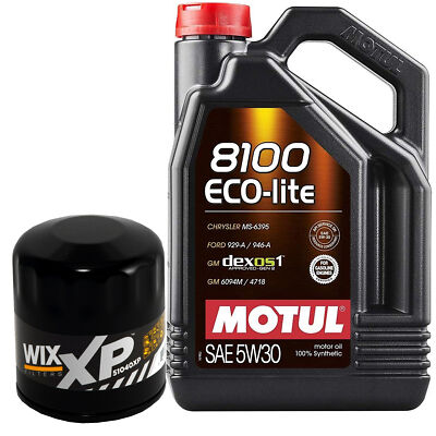 5L Motul 8100 ECO-LITE 5W30 Wix XP Filter Motor Oil Change Kit API SP-RC