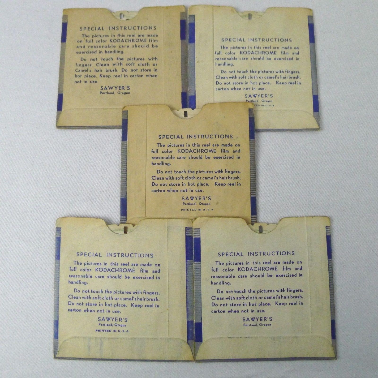 5 California View-Master Reels Vintage Hand Lettered Redwoods Palm Springs +