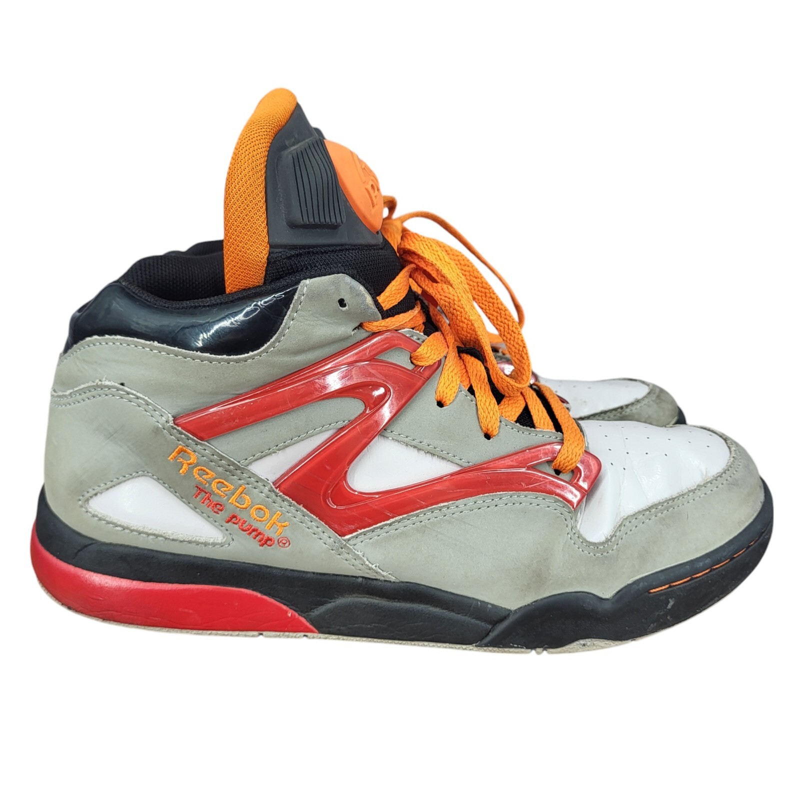 Reebok Pump Omni Zone 2 Sneakers Mens 7 Dee Brown White Red