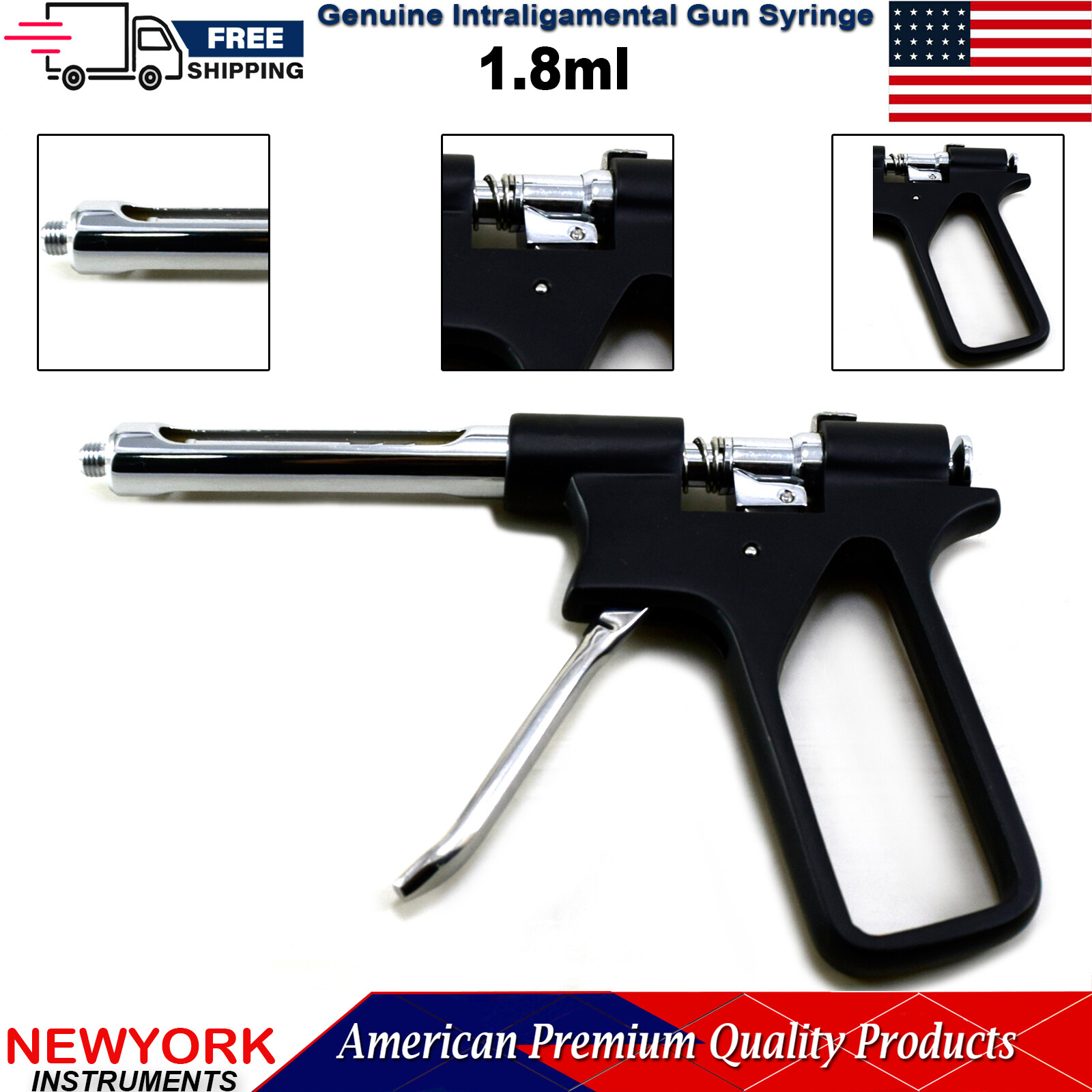 Genuine Intraligamental Gun Syringe Anesthetic Pistol 1.8mL Dental