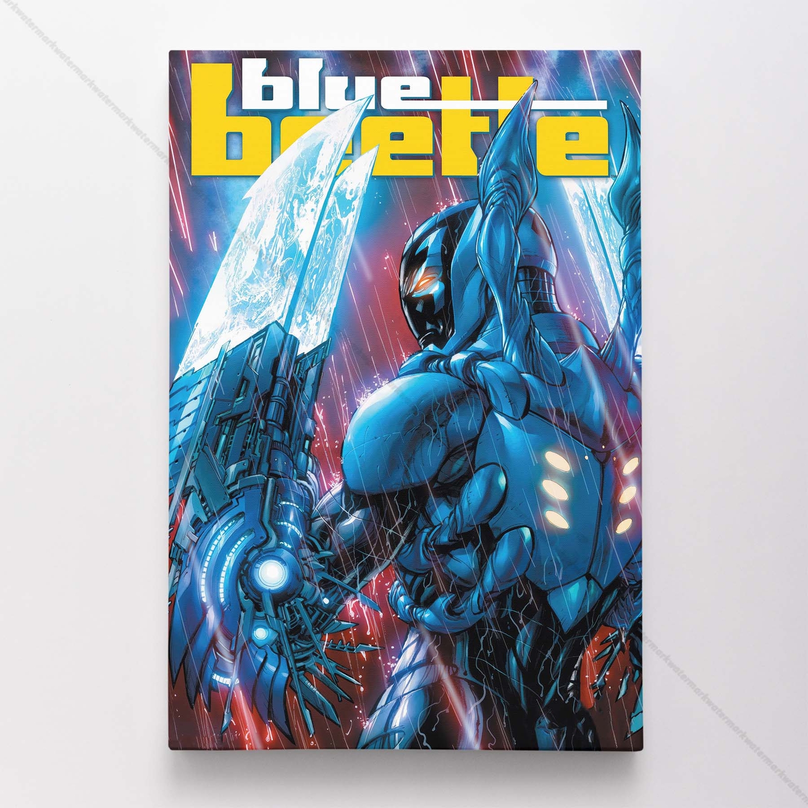 Blue Beetle Poster Canvas DC Comic Book Cover Art Print #23424
