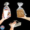 10 x 14 Bottom Gusset Gift Bags, 50Pcs Clear Cellophane Gift Bags with 60pcs Twist Ties for Party Favor Packaging, Gift Mug Wrapping, Clear Treat Goodie Bags for Cookie, Candy, Popcorn Food Storage
