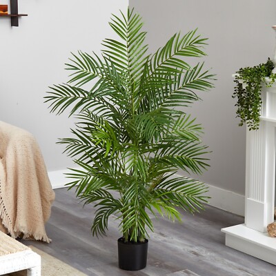 4' Areca Artificial Palm Tree w/7 Trunk & 736 Lvs Home Office Decor. Retail $130