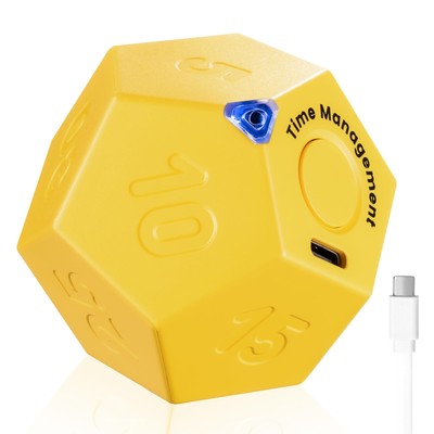 KADAMS Pomodoro Timer Desk Productivity Timer Cube - Rotating 11 Pre-sets Cou...