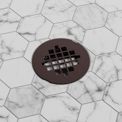 DreamLine Slimline 2 inch Round Shower Drain, Oil Rubbed Bronze