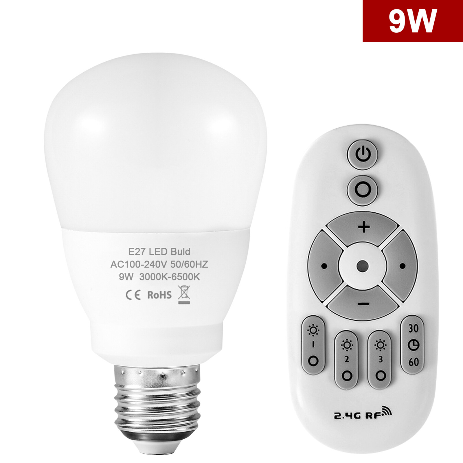 2.4G 6W/9W/12W Light Bulb E27 Remote Control Led Bulb Dimmable CW WW Bulbs Lamp