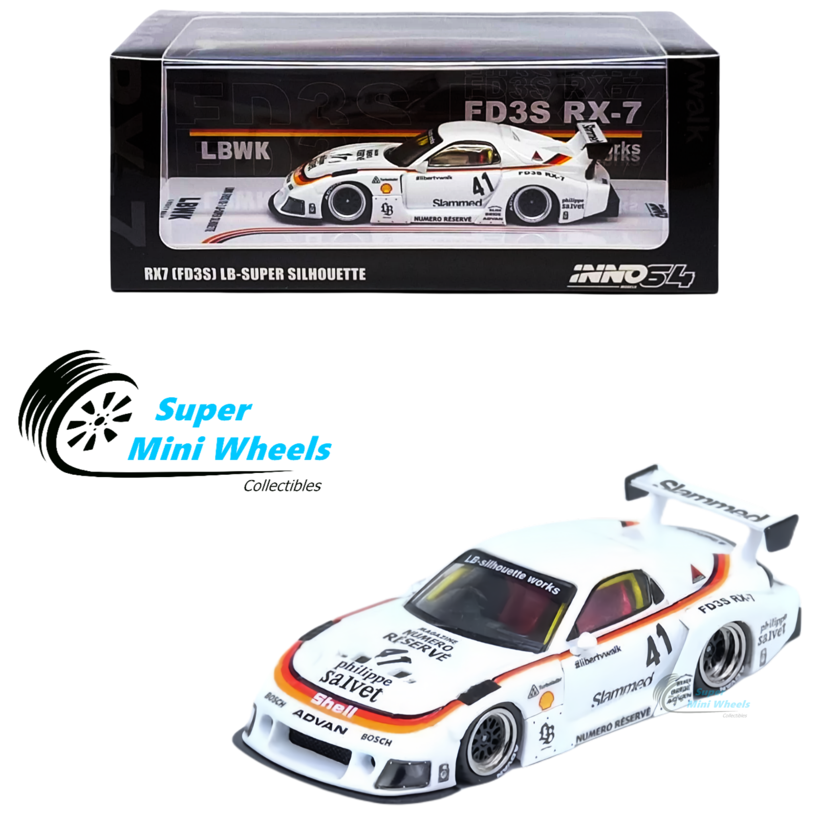 ミニカー INNO64 LBWK RX-7 FD3S Inno 1:64 LBWK MAZDA RX7 (FD3S) LB-SUPER SILHOUETTE 