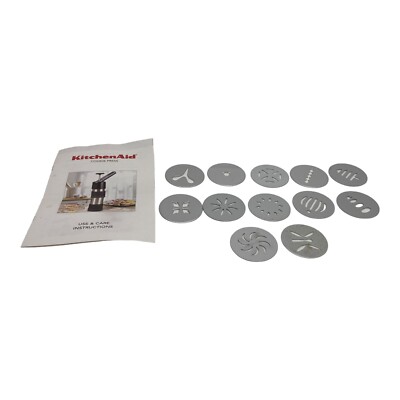   KitchenAid Cookie Press Model 68104 - 12 REPLACEMENT DISCS + INSTRUCTIONS I1
