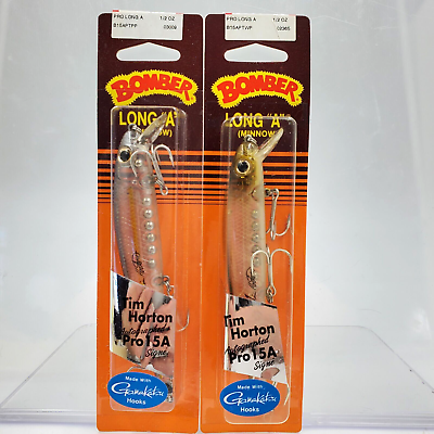 Vtg New Tim Horton Pro 15A Autograph Bomber Long A Suspend Minnow Jerkbait Pick