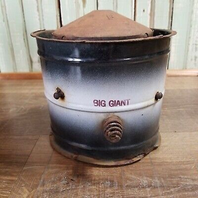Vintage BIG GIANT Enamel Burner for Perfection Kerosene Water Heater As Is