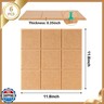 6 Packs Brown Cork Board Felt Board Tiles, Bulletin Board 12