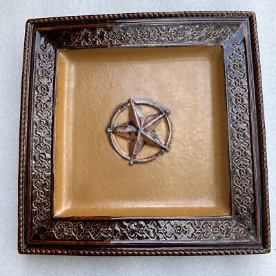 LAREDO Design - Home Studio Large Square Plate (11x11 inch) Southwest