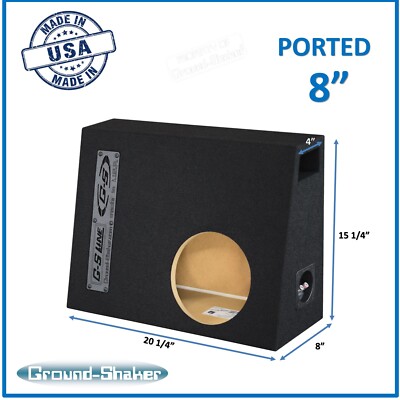 Regular Cab / Single Cab 8'' Single Ported Vented Sub Box Subwoofer Enclosure