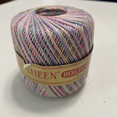 J&P Coats Mercerized Cotton Knit Cro Sheen Multicolor Crochet Thread 175 yd A.64