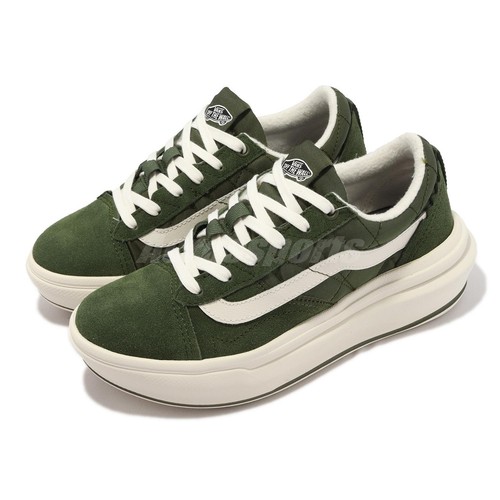 

Vans Old Skool Over Chive Green Мужская повседневная обувь унисекс на платформе VN0A4BVLE02, Зеленый, Old Skool Over