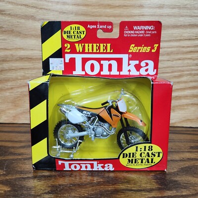 Maisto Tonka 2 Wheel Series 3 Die Cast 1:18 KTM 520SX Moto X Motorcycle Orange