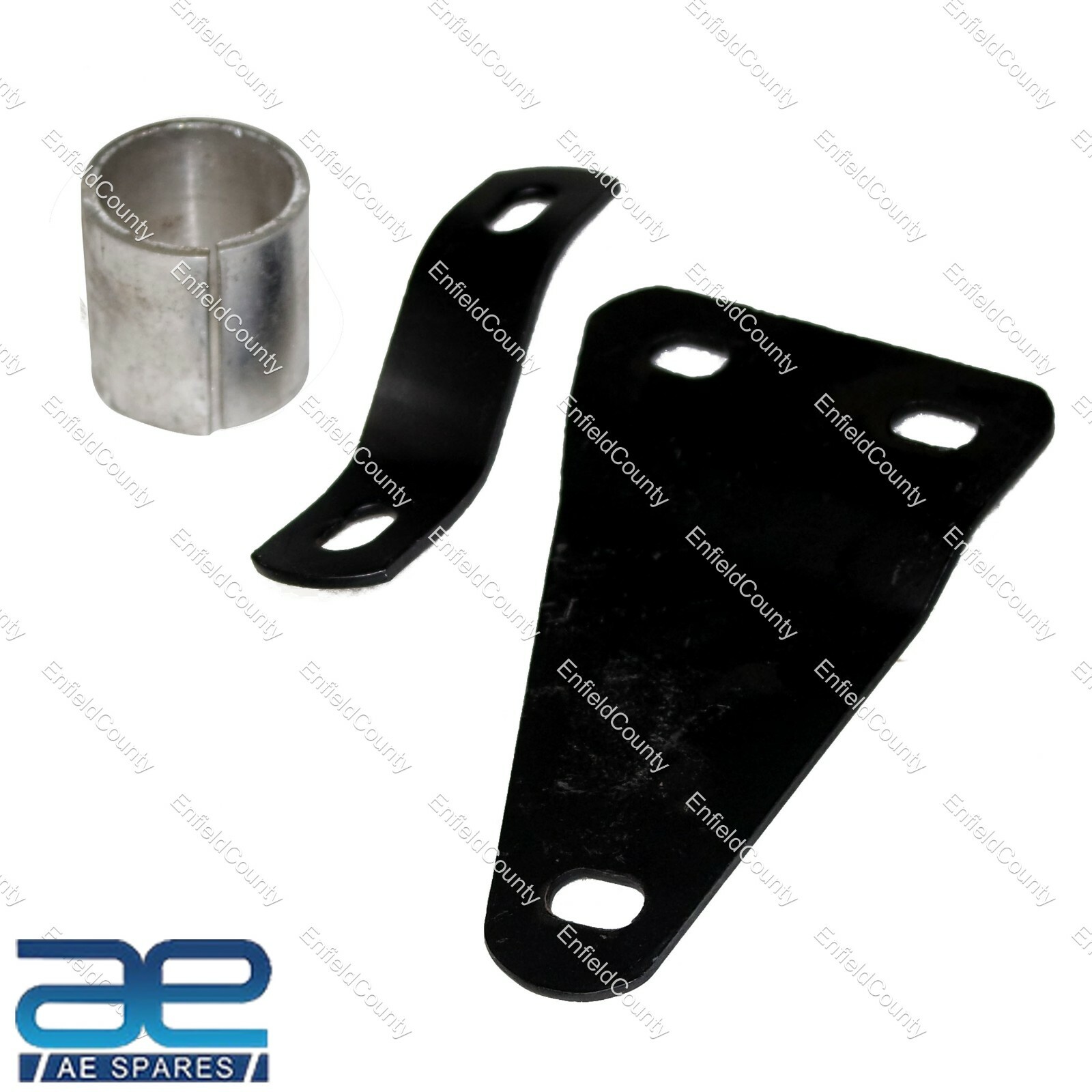 Dolphin Silencer+Bracket & Adapter Chrome For Royal Classic Enfield 350cc  