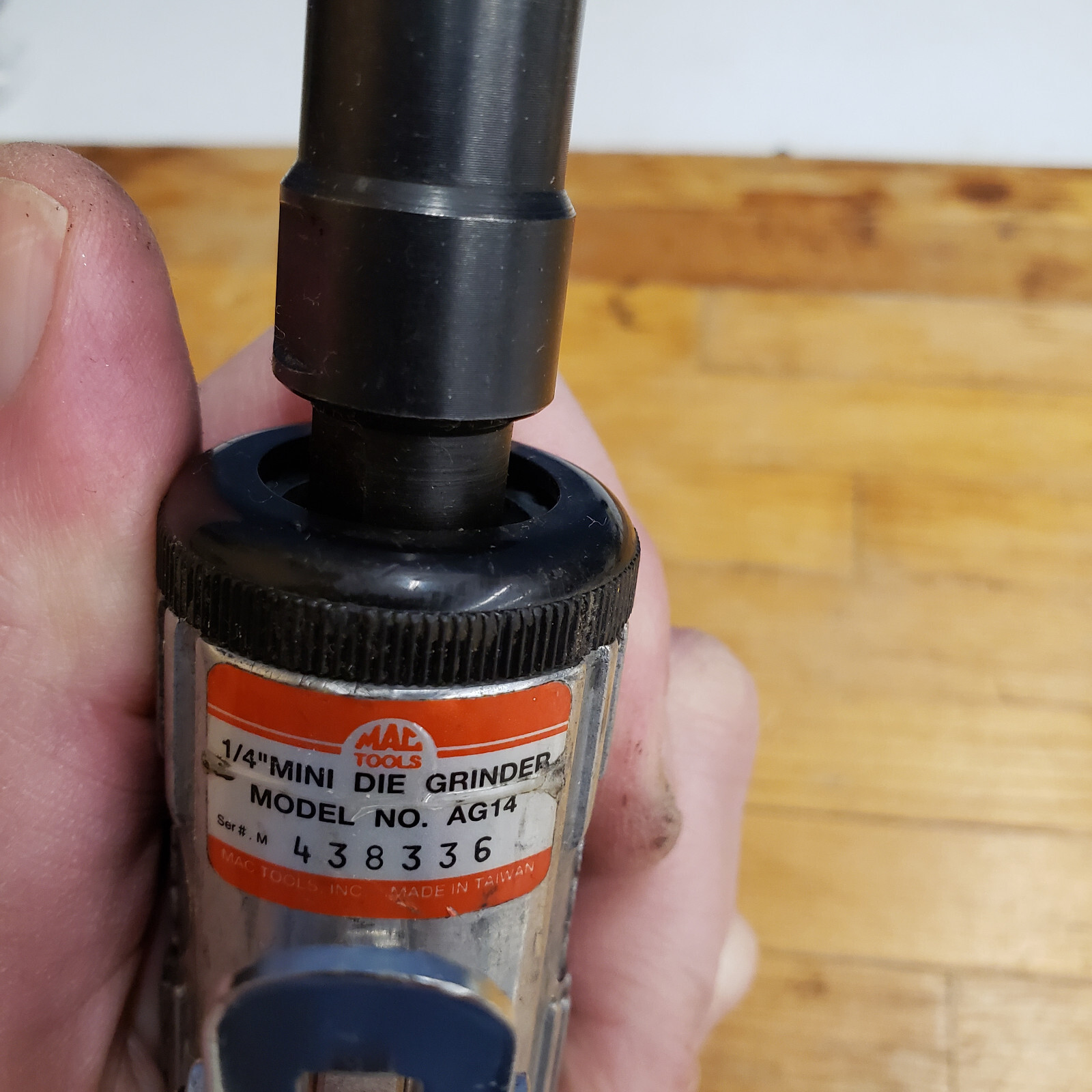 MAC Tools Air Pneumatic Power Straight Die Grinder 1/4" Collet Mini AG14