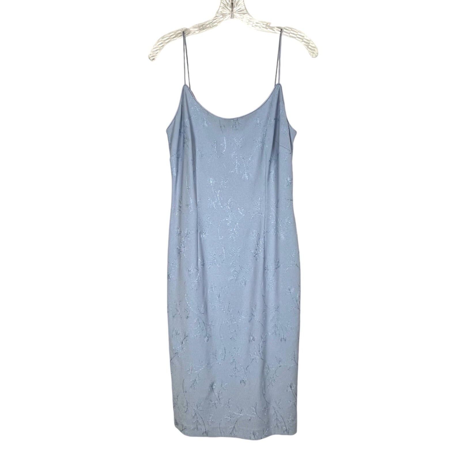 Nicole Miller Womens Sleeveless Midi Slip Dress Periwinkle