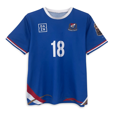 WANIMA football shirt ブルー M/L 25/26 ゲーム・おもちゃ・グッズ WANIMA グッズ football シャツ
