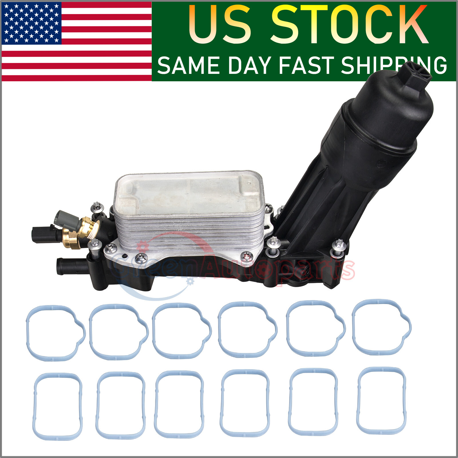 Cooler Filter Housing & Intake Gaskets For Chrysler Dodge Jeep Ram 3.6l