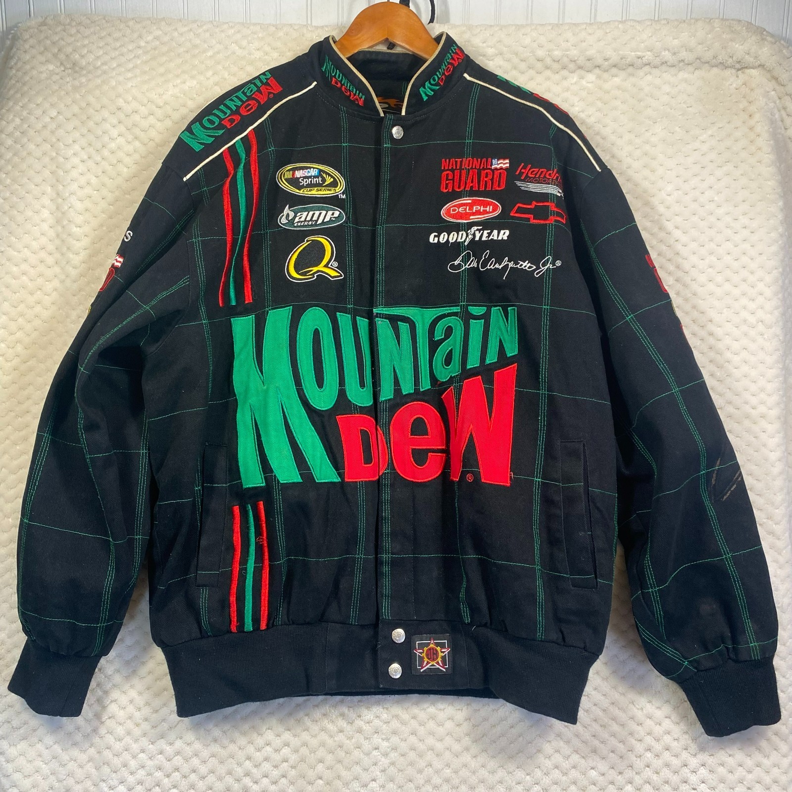 ○JR NATION レーシングジャケット　MOUNTAIN DEW 企業ロゴ SALE] JR NATION ビッグサイズ！MOUNTAIN DEW マウンテンデュー
