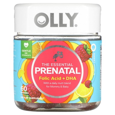 The Essential, Prenatal, фолиевая кислота + ДГК, сладкий цитрус, 60 жевательных конфет