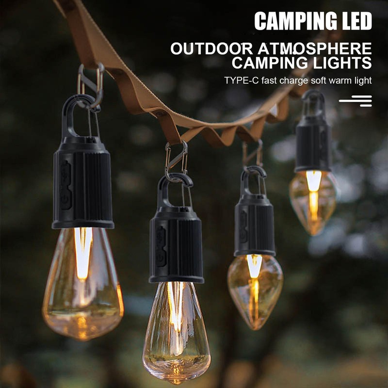 USB Rechargeable Light Bulb LED Camp Lantern Bulb Drop-Resistant Waterproof Lamp