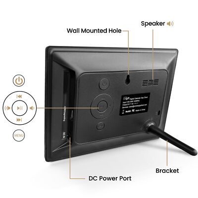 Digtal Clock With Day And Date For Seniors Large Lcd Time Display Auto Dimmable 