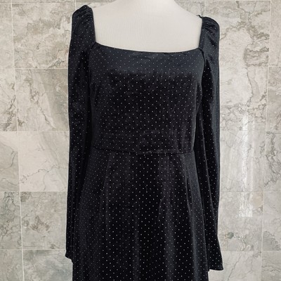 NWT Francesca s Temeka Square Neck Studded Flare Mini Dress XL