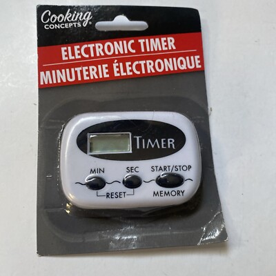Cooking Concepts Electronic Timer New Black Stocking Stuffer