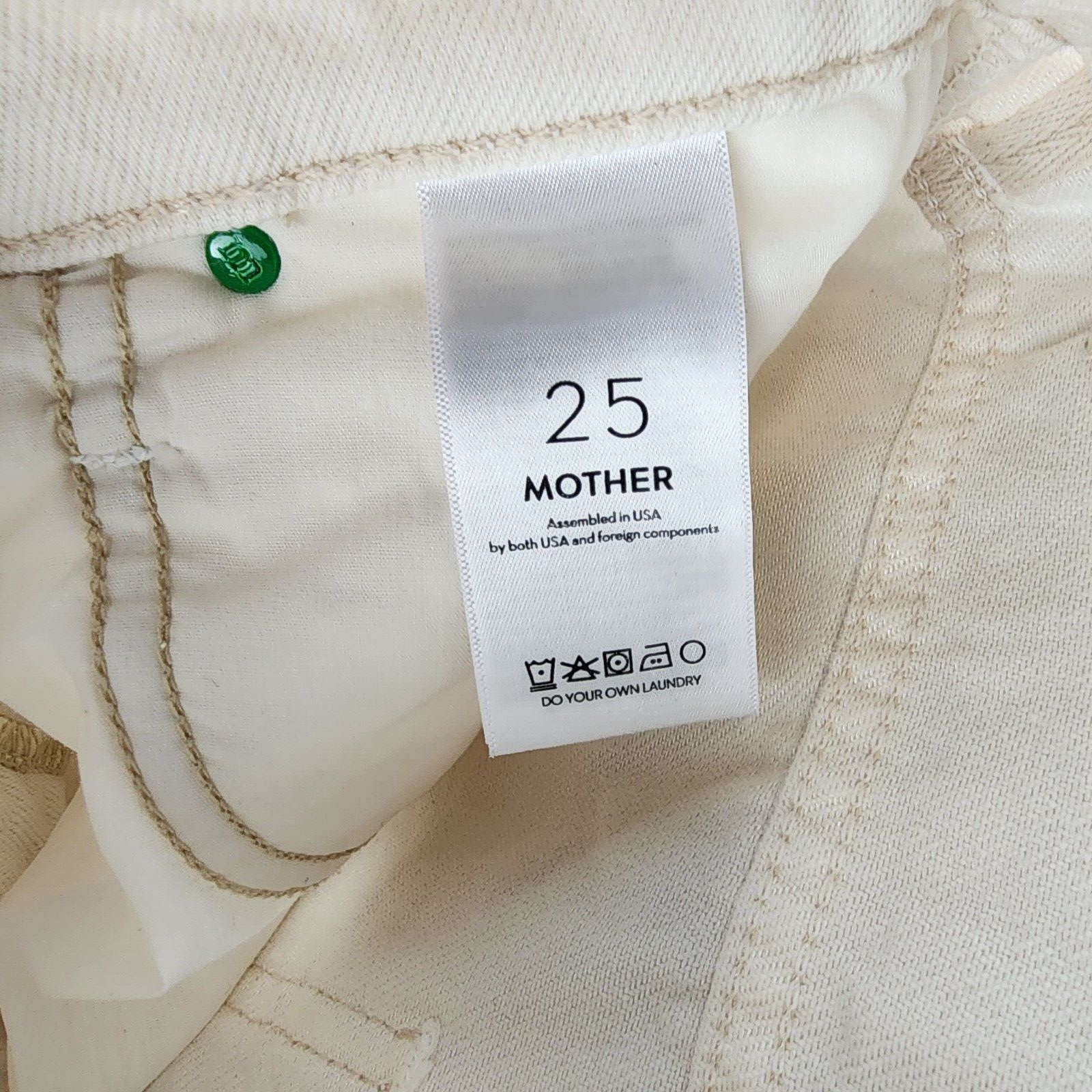 MOTHER The Fun Dip Cargo Maxi Skirt Women's 25 Natural Slit Button Zip Closure - Picture 10 of 15