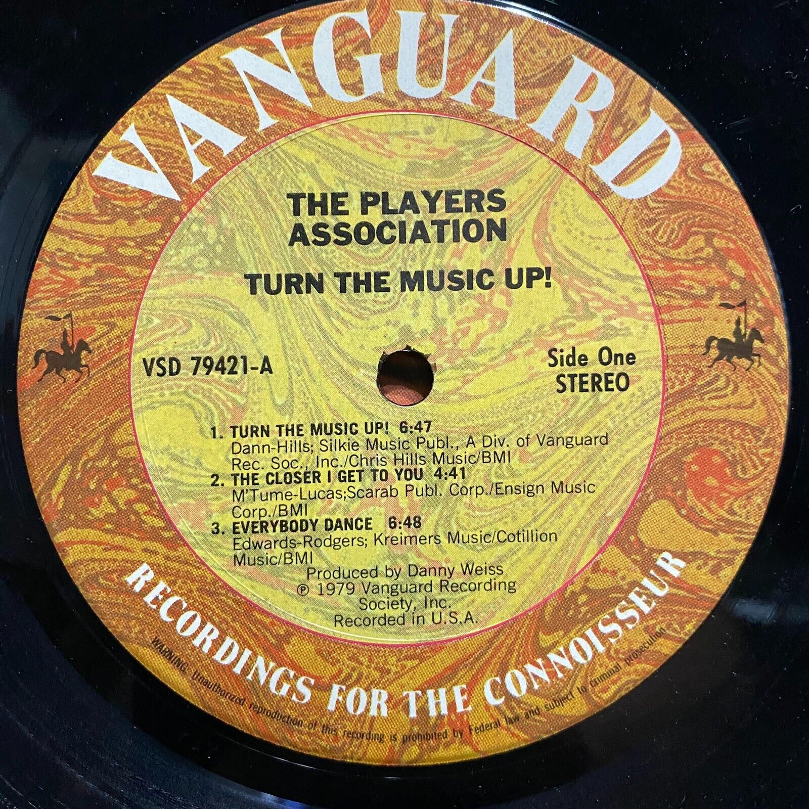 ::THE PLAYERS ASSOCIATION - TURN THE MUSIC UP! (VINYL LP) 1979!!  RARE!!  VANGUARD