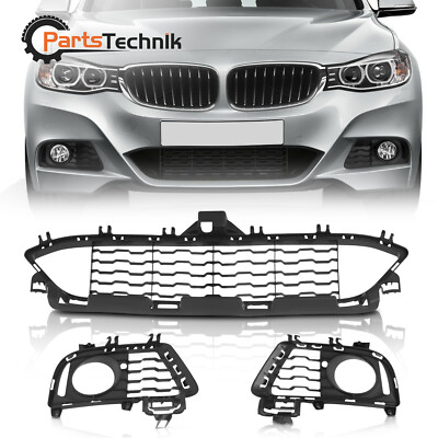 Front Bumper Grille Fog Light Grill For 14-19 BMW F34 328i 330i 335i GT M Sport