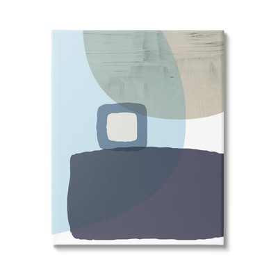 Modern Contemporary Sleek Blue Geometric Shapes, Design by Urban Epiphany