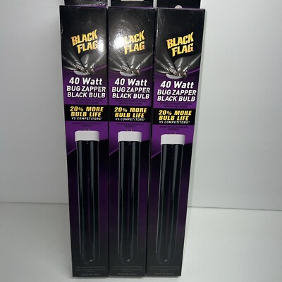 3 PK Black Flag 40 W Flying Bug Zapper Black Insect Killer Replacement Bulb