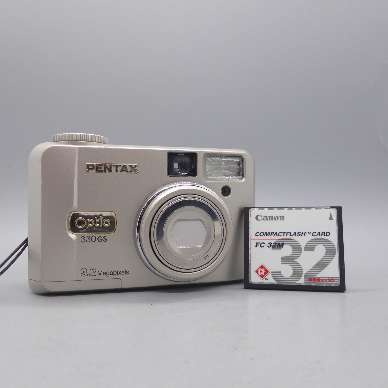 Pentax Digital Camera Optio 330 GS 3.2MP Silver Flip Screen