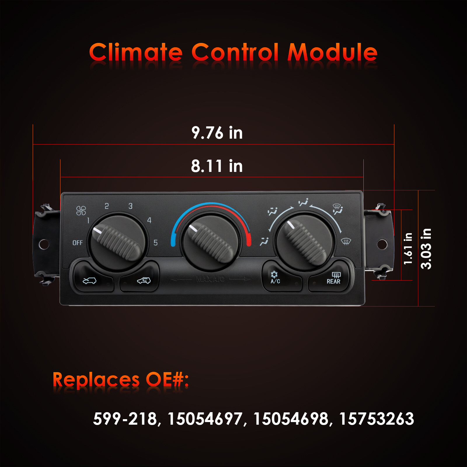 Heater A/C Climate Control Module Panel for 1999-2002 Chevy Tahoe Silverado GMC